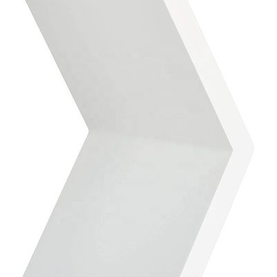 Estante de pared hexagonal tallada en madera para la organización de la decoración del hogar de la granja rústica