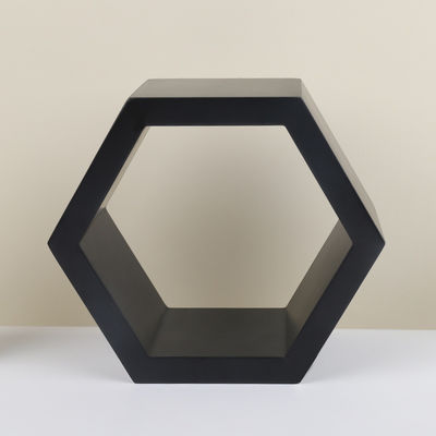 Excelente estantería flotante hexagonal de madera para casa baño sala de estar y más