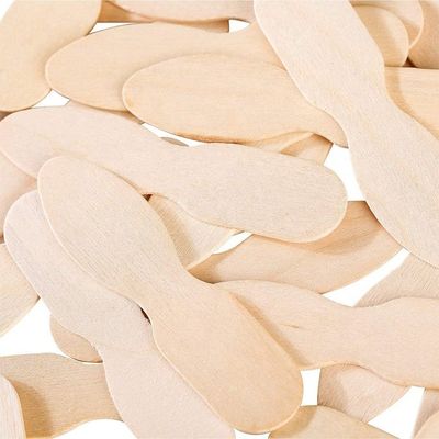 Logotipo personalizado Bastones de helado de madera Mini cucharas personalizadas de madera de abedul