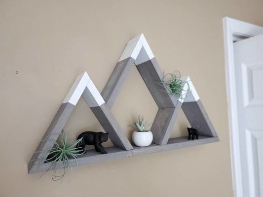 Estantes flotantes de madera personalizados de 25x14x4 pulgadas para estantes de montaña de madera hechos a mano
