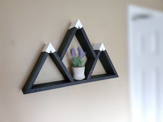 Estantes flotantes de madera personalizados de 25x14x4 pulgadas para estantes de montaña de madera hechos a mano