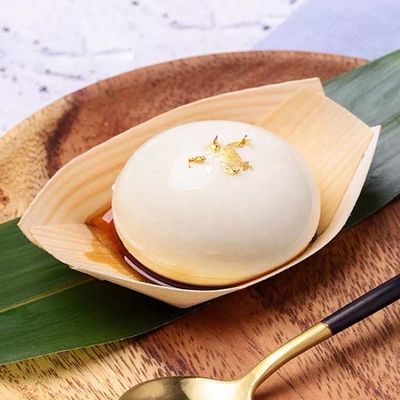 Barco de servicio de sushi de madera 9 pulgadas moderno sencillo desechable de abedul de pino de bambú