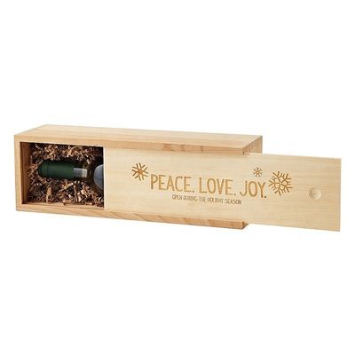 Cajas de embalaje de vino elegantes en relieve para la caja de regalo de vino de madera Magnum personalizada