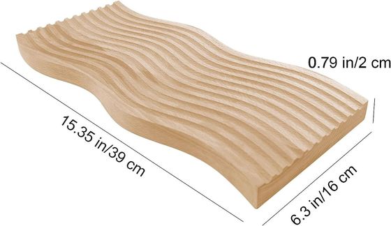 bandeja de madera de forma de onda bandeja de desayuno para cocina 40.5x18.5x2cm logotipo personalizado