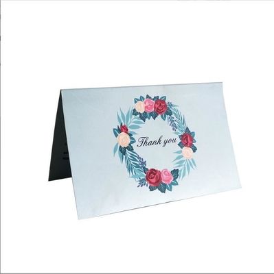 Diseño personalizado de tarjetas de felicitación de gracias Tarjetas postales con logotipo en papel reciclado