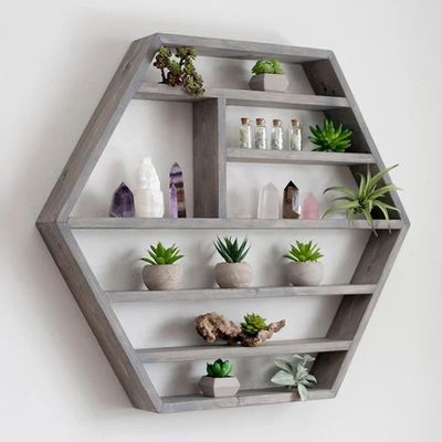 Logotipo personalizado Muebles de sala de estar hechos a mano Muebles de madera montados en la pared Estantes flotantes de colección