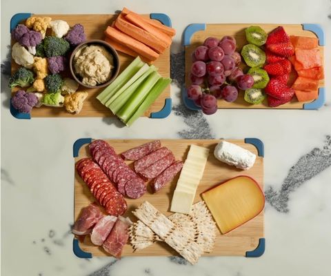 Tabla de corte de bambú sostenible para cocina Tablas grandes, medianas y pequeñas no resbaladizas