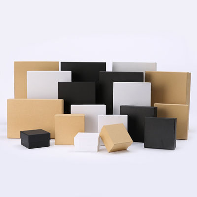 Caja de papel blanco personalizada para envases de productos reciclables hechos a mano