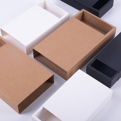 Caja de papel blanco personalizada para envases de productos reciclables hechos a mano