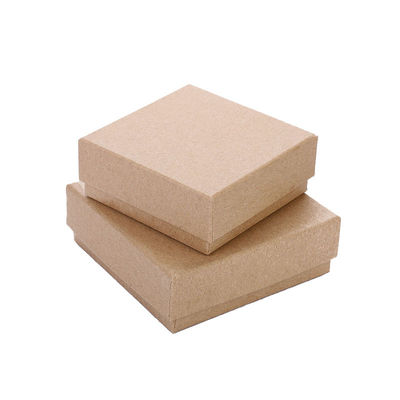 Impresión de laminado brillante hecha a mano Cartón en blanco Kraft reciclado Cajas de papel artesanal