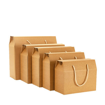Impresión de laminado brillante hecha a mano Cartón en blanco Kraft reciclado Cajas de papel artesanal