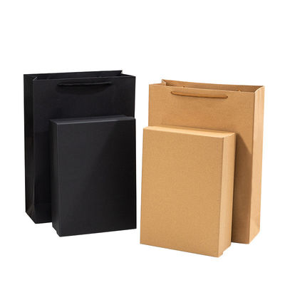 Impresión de laminado brillante hecha a mano Cartón en blanco Kraft reciclado Cajas de papel artesanal