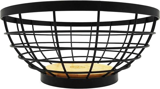 Cuenco de frutas de madera plegable compacto para almacenamiento en la cocina y el salón que ahorra espacio