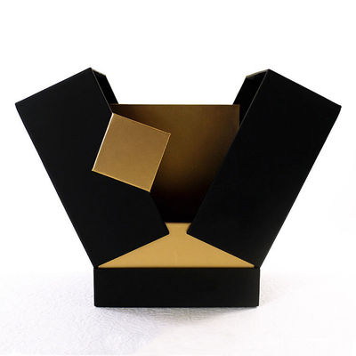 Embalaje cuadrado de la caja de perfumes de aceites esenciales con logotipo y diseño de estampado de oro personalizado