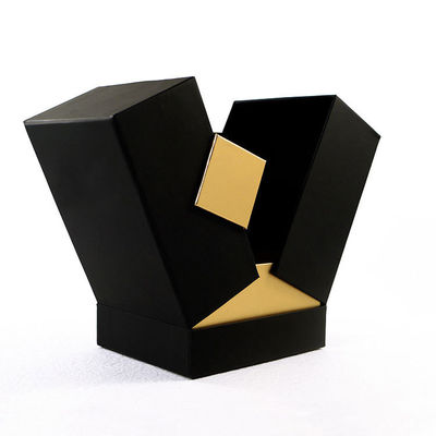 Embalaje cuadrado de la caja de perfumes de aceites esenciales con logotipo y diseño de estampado de oro personalizado