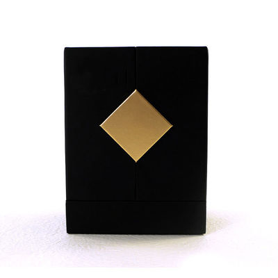 Embalaje cuadrado de la caja de perfumes de aceites esenciales con logotipo y diseño de estampado de oro personalizado