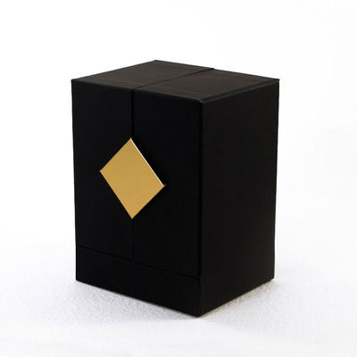Embalaje cuadrado de la caja de perfumes de aceites esenciales con logotipo y diseño de estampado de oro personalizado