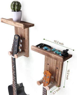 Estante de guitarra de montaje de pared personalizado para decoración del hogar Diseño de nivel único
