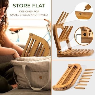 Mejora tu experiencia de secado con nuestro bastidor de secado de botellas de bambú para bebés