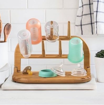 Mejora tu experiencia de secado con nuestro bastidor de secado de botellas de bambú para bebés