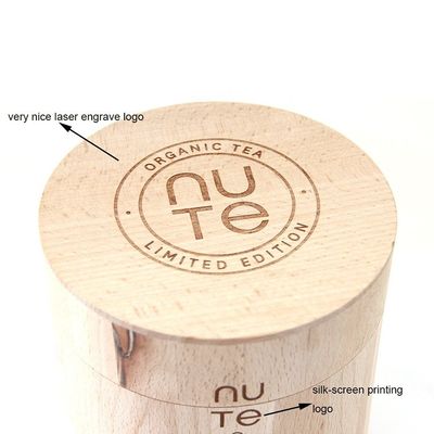 Promoción logotipo personalizado aceptable natural haya pino oke barril de madera para dulces