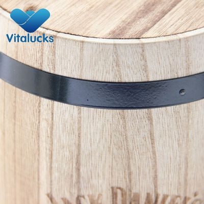 Barril de madera hecho a mano para café, dulces y vino de diseño personalizable