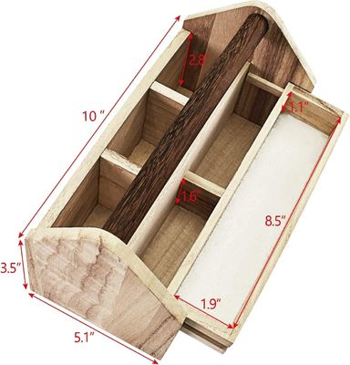 Pedido personalizado aceptado Caja de almacenamiento de herramientas artesanales de cajón de madera con madera de pino / bambú