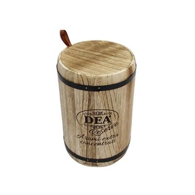18x18x27cm Logotipo personalizado Envasado en barril de madera Artesanía de estilo vintage Paulownia grande