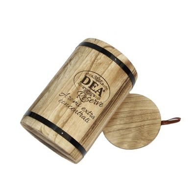 18x18x27cm Logotipo personalizado Envasado en barril de madera Artesanía de estilo vintage Paulownia grande