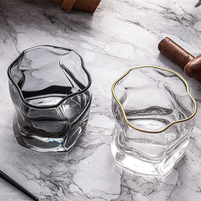 Taza de vidrio de barras de café helado con logotipo personalizado aceptable y duradero