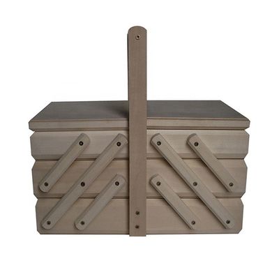 Tiendas de regalos Comprador comercial Trabajo de costura conveniente Caja de costura de madera Entrega en 5 días