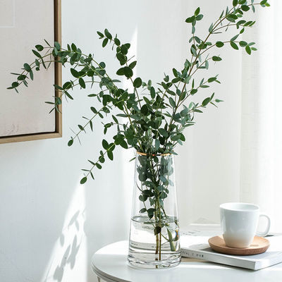 Vaso decorativo de flores de lujo estilo de diseño moderno para arreglos de bodas de piso alto