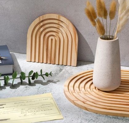 Logotipo personalizado Acceptable tablero de corte de madera en forma de arco iris para decoración de cocina en el hogar