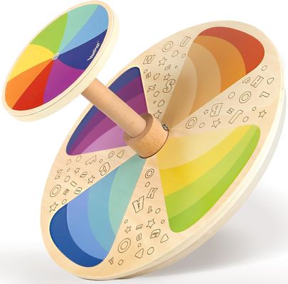 Asiento giratorio de madera Sentarse y girar tamaño más grande grabado con láser juguete de actividad clásico giratorio