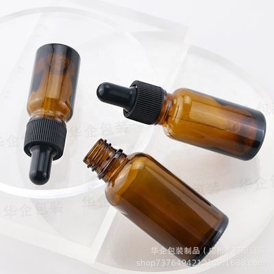 5 ml 10 ml 15 ml 20 ml 30 ml 50 ml 100 ml Botella de goteo de vidrio ámbar con y frasco de vidrio para alimentos