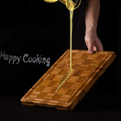 Tabla de corte de acacia de bambú y madera de olivo para cocinas profesionales con contenedores