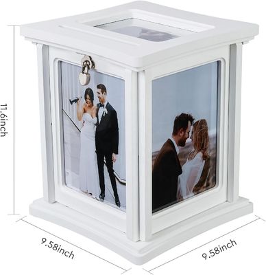 Recepción de bodas Eucalyptus DIY sobre caja de madera con cerradura muestreo gratis