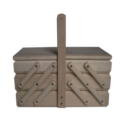 Kit de costura personalizado con caja de costura de madera de color de madera de pino