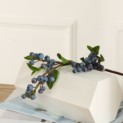 Frutos de la baya de Navidad Plantas artificiales Frutos rojos y azules para todos los festivales