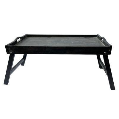 Impresión en serigrafía Desayuno natural bandeja de cama de madera con piernas plegables