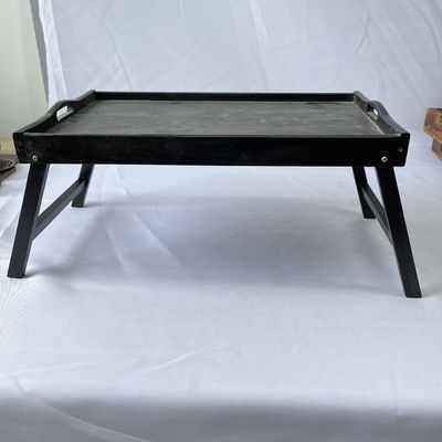 Impresión en serigrafía Desayuno natural bandeja de cama de madera con piernas plegables