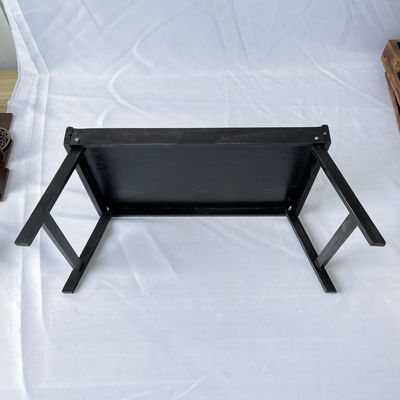 Impresión en serigrafía Desayuno natural bandeja de cama de madera con piernas plegables