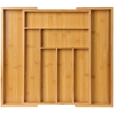 Organizador de cajones de bambú ajustable para servicios de comida rápida y comida para llevar de Vitalucks