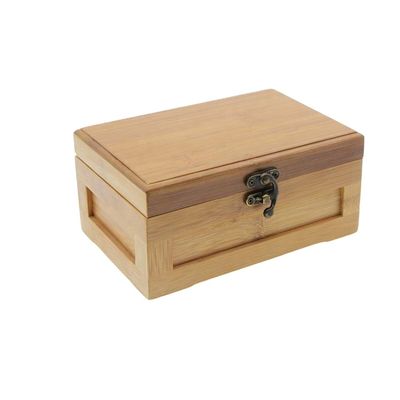 Embalaje de regalo de lujo con impresión con grabado láser en caja de madera de bambú personalizada
