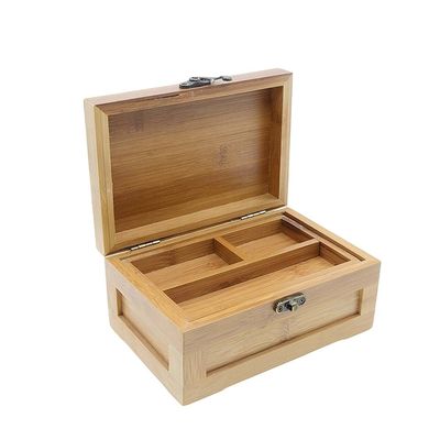 Embalaje de regalo de lujo con impresión con grabado láser en caja de madera de bambú personalizada
