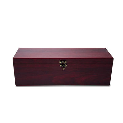 Caja de regalo de vino de impresión quemada de 750 ml para diseño de moda Construcción de madera MDF
