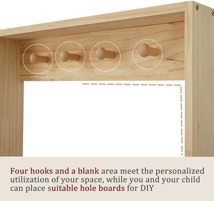 Estante de montaje en la pared de ahorro de espacio para juguetes y libros de niños gabinete de pared de baño de madera