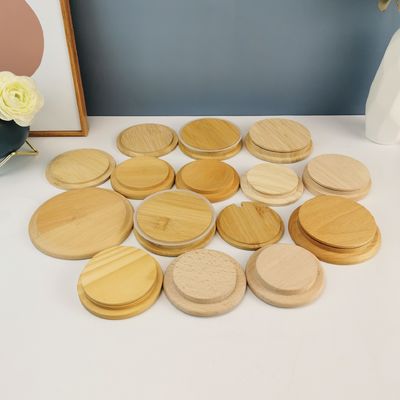 Capa de bambú 100% natural para el frasco de vela de vidrio Diseño personalizado y materia ecológica
