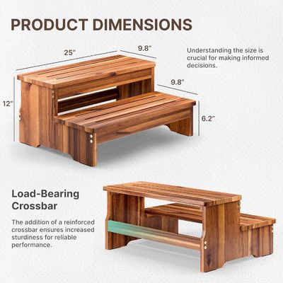 Un taburete desmontable de dos pasos para niños y adultos Impresión con láser Grabar 500 libras de peso Capacidad