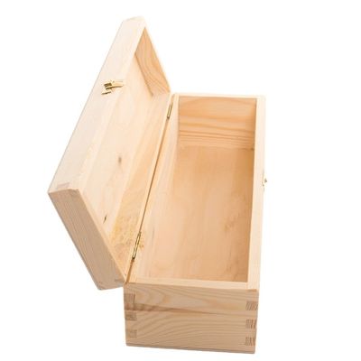 Pedido personalizado Aceptado Impresión en serigrafía Incompleta Caja de madera de madera de pino para vino